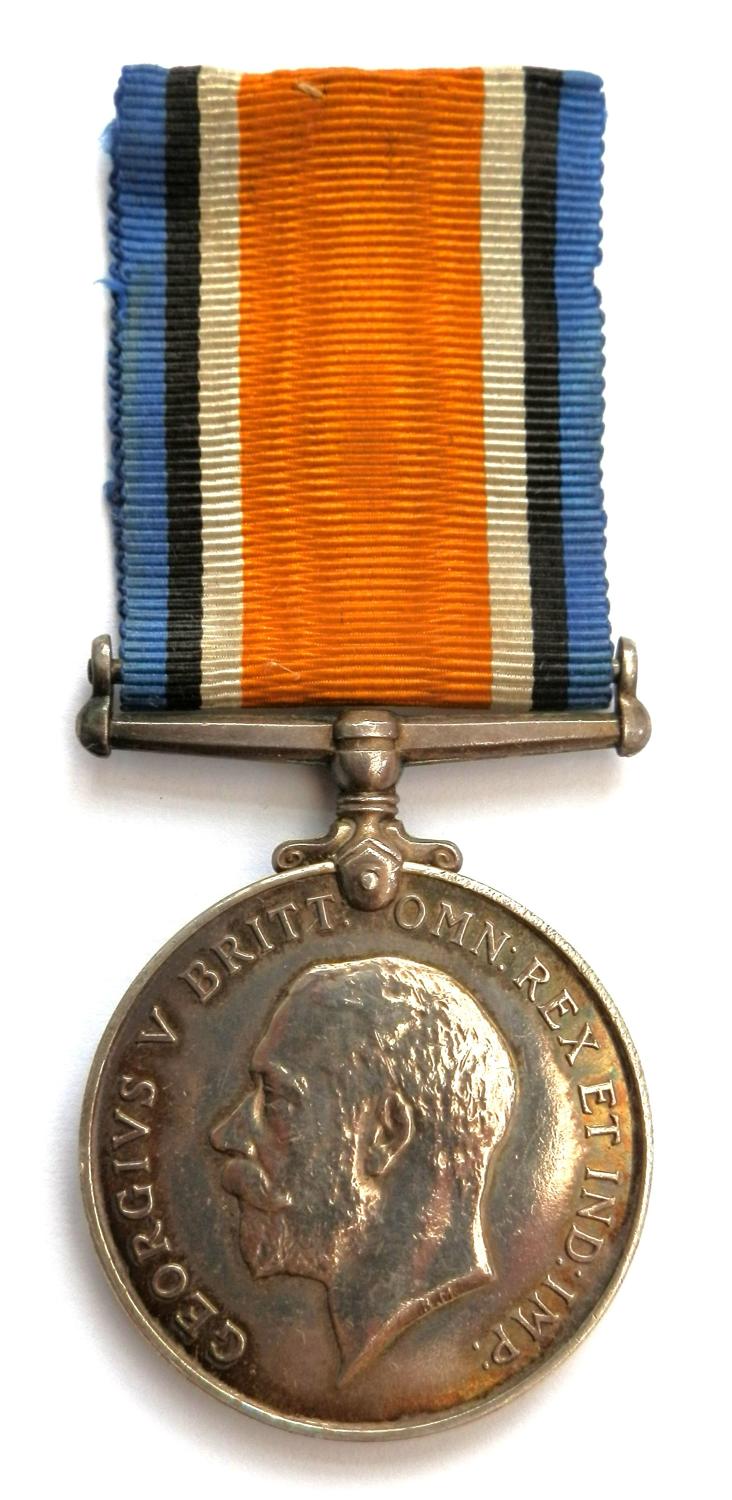 British War Medal. Pte. John Spencer. 8th Bn. North. Fusiliers S.W.B.