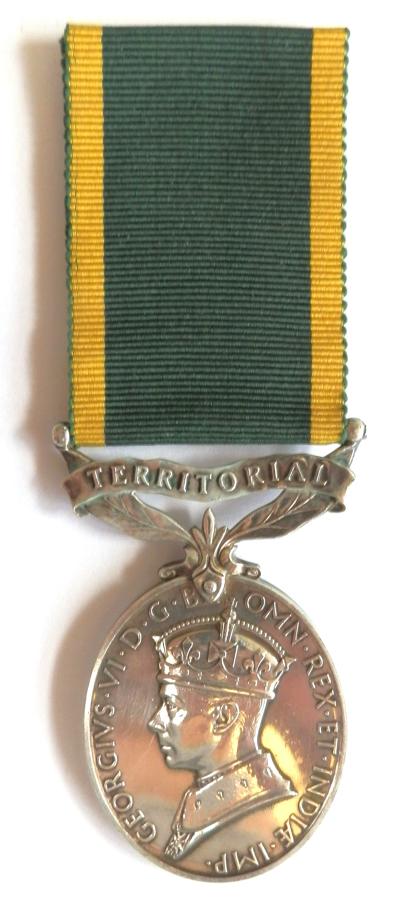 Efficiency Medal, scroll ‘Territorial’. Bdr W.E.H. Ducan R.A.