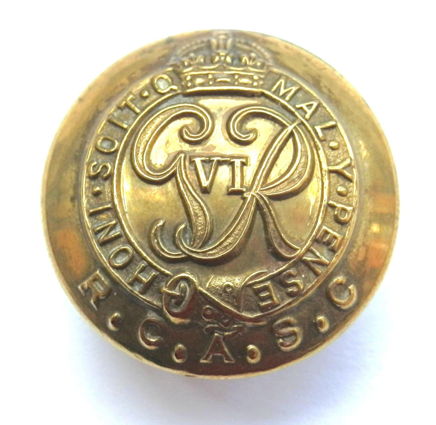 Royal Canadian Army Service Corps Button