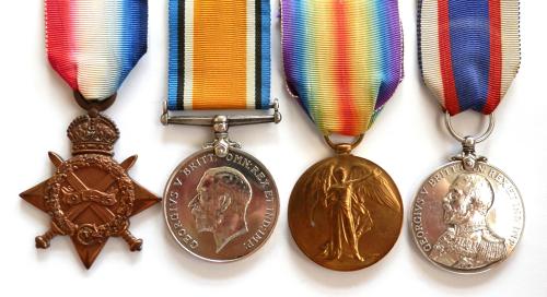 GROUP OF FOUR Stoker 1st Class Ernest Jacobs Royal Navy