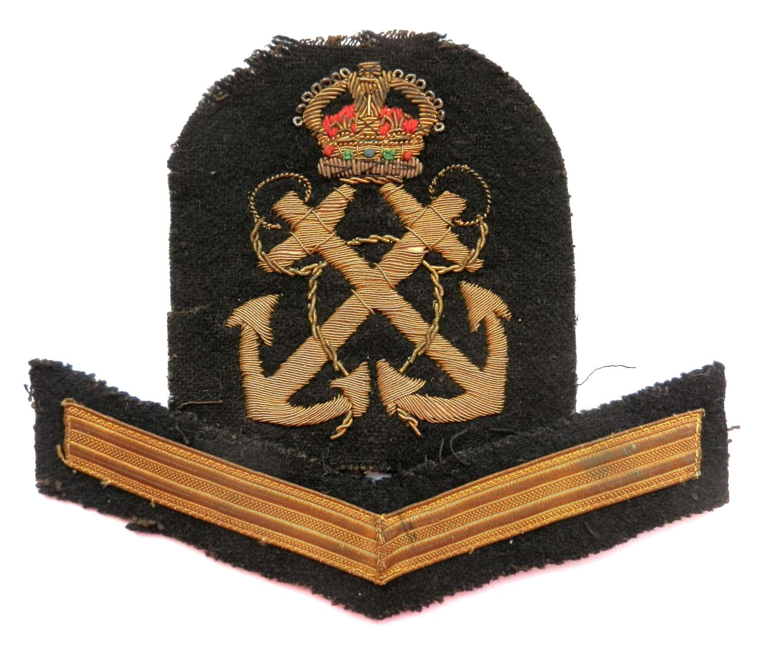 Royal Naval Petty Officers Sleeve Cloth Rank Badge.