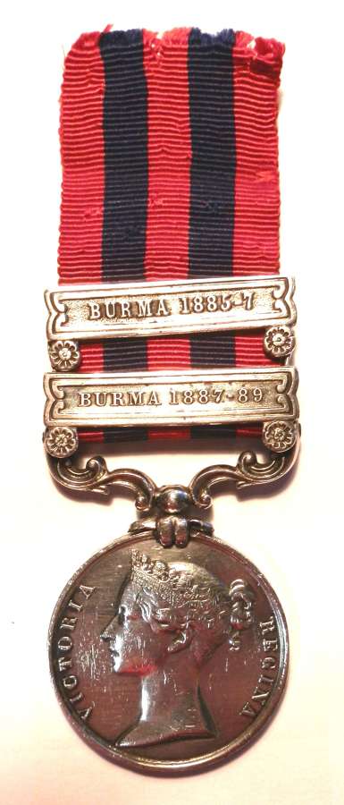 Indian General Service 1854. Pte Edward Diss.  R. W. Surrey Regt.