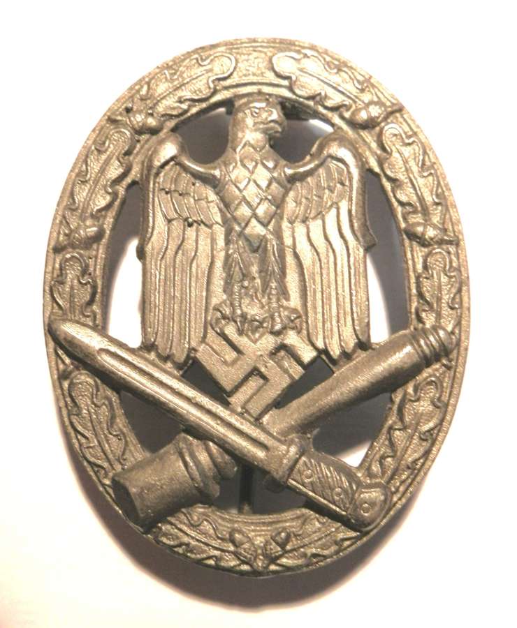 German General Assault Badge. Maker marked F.O.