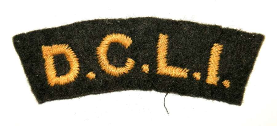 D.C.L.I. (Duke of Cornwall Light Infantry) Cloth Shoulder Title.