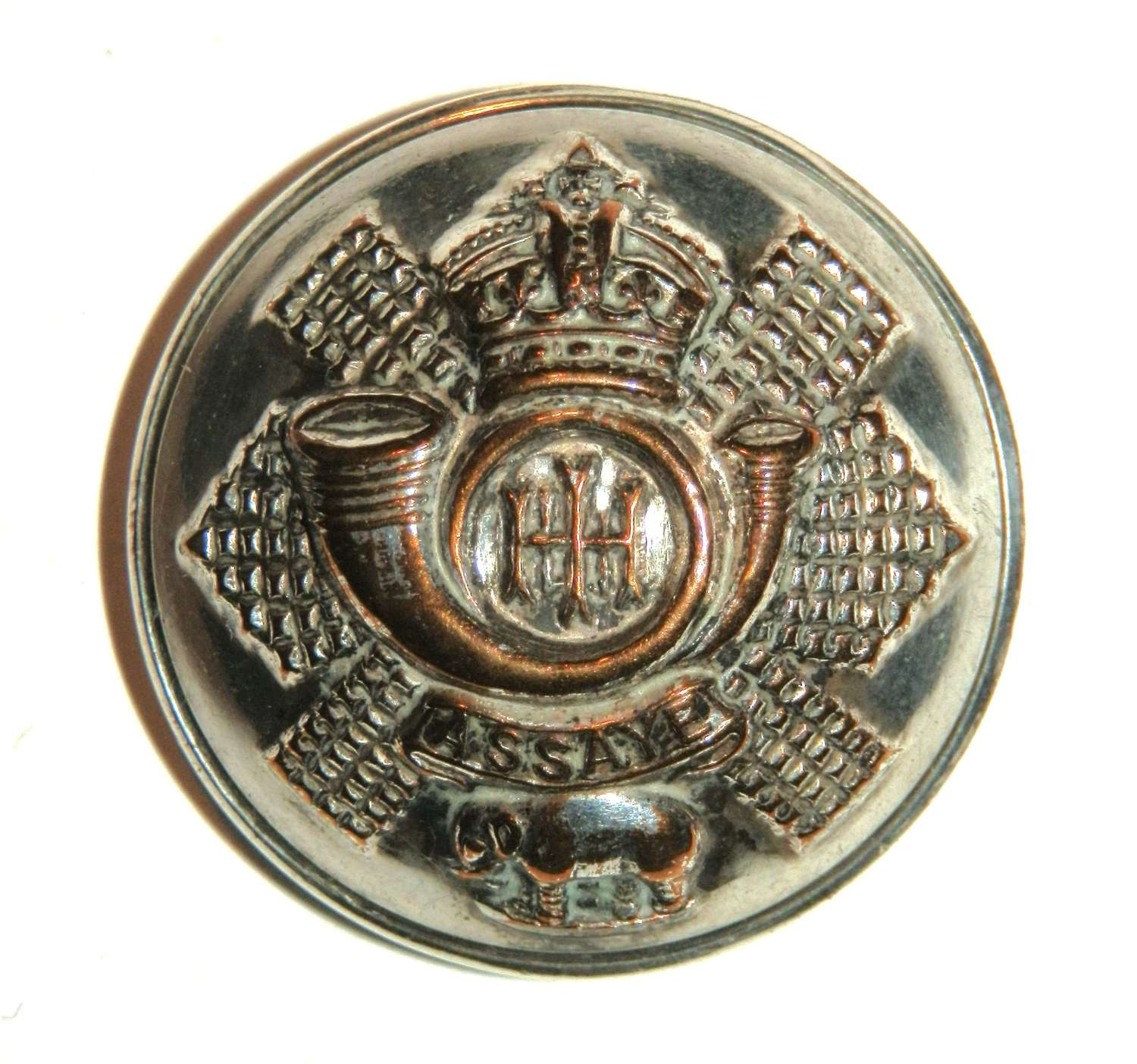 Highland L.I. (City of Glasgow Regt.) Officers Silvered Button.
