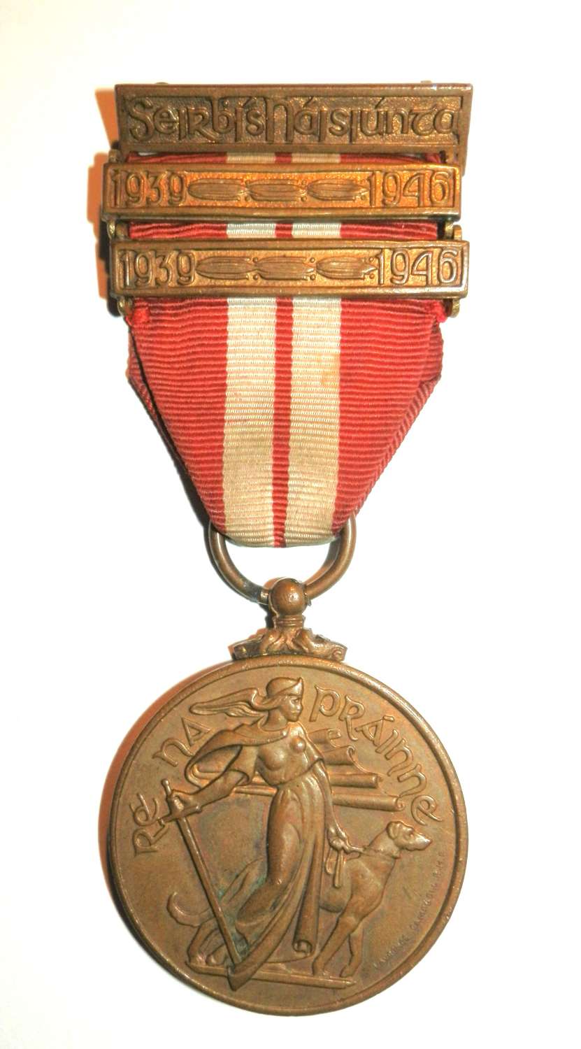Irish Emergency Medal 1939-46. ‘Na Forsai Consanta’.Regular Army Issue