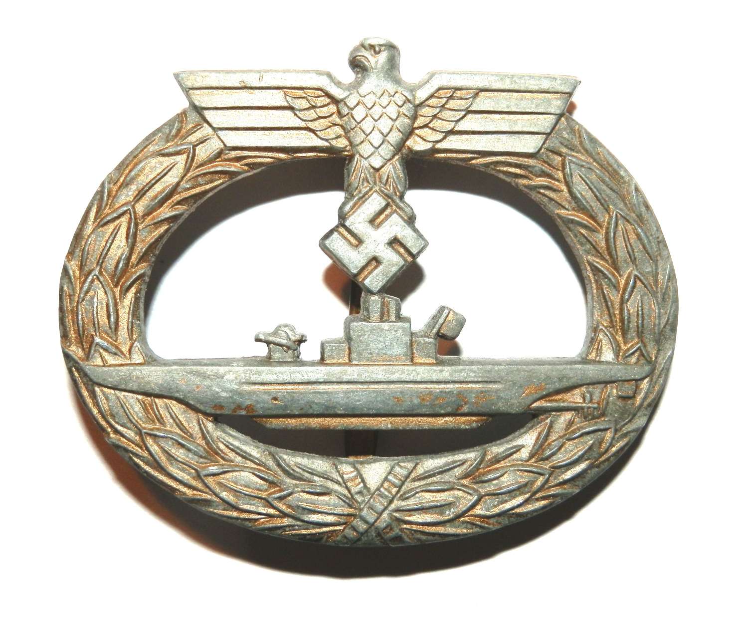 Kriegsmarine Submarine War Badge. Attributed to Foerster & Barth.