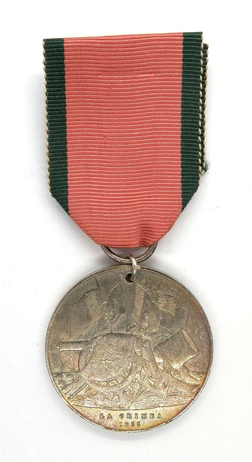Turkish Crimea Medal  ‘Sardinia Issue’. Unamed.