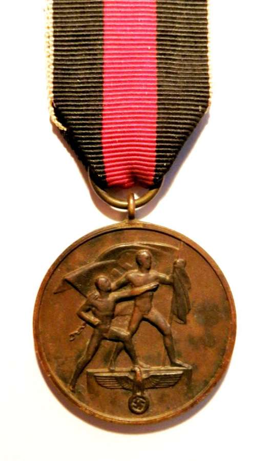 Anschluss German Czech 1st Oktober 1938 Medal.