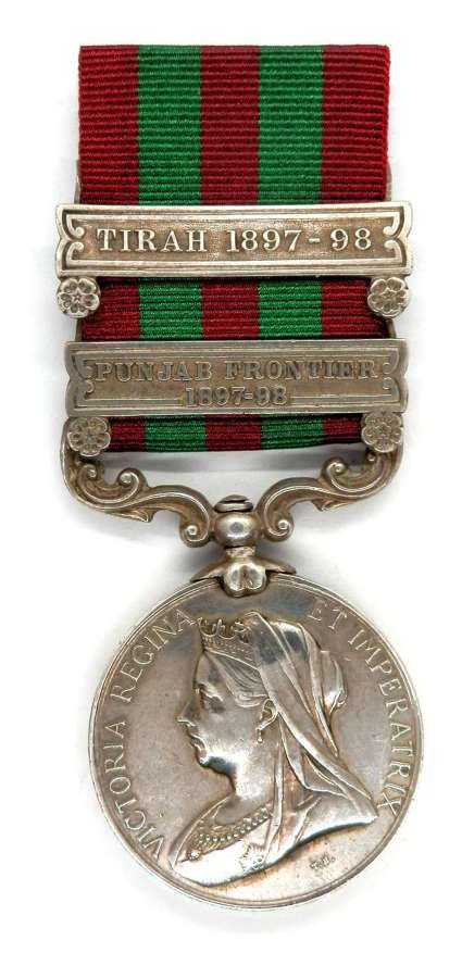 Indian General Service 1895. Pte W.H. Bradshaw. 2nd K.O.Y.L.I.