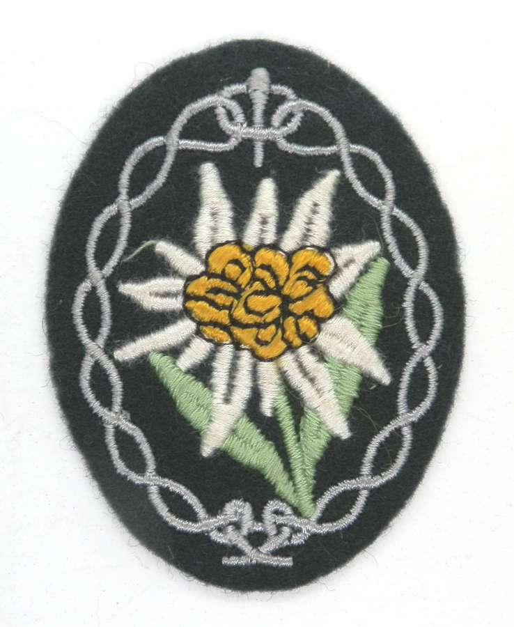 German Mountain Infantry Edelweiss Sleeve Badge.