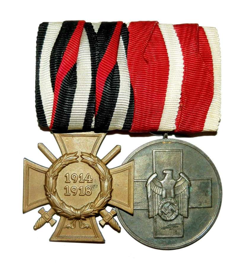PAIR. Combatants  Cross of Honour & Social Welfare Medal.