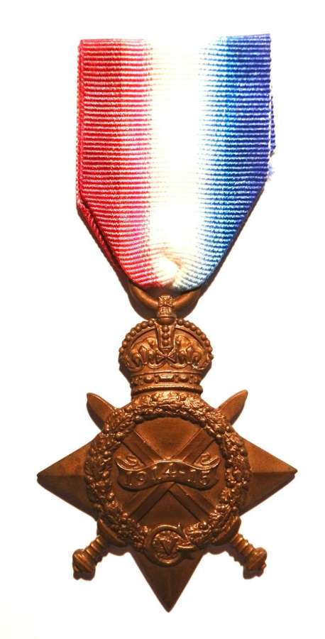 1914-15 Star. Private George Aggar 1st Bn Hampshire Regt. DIED