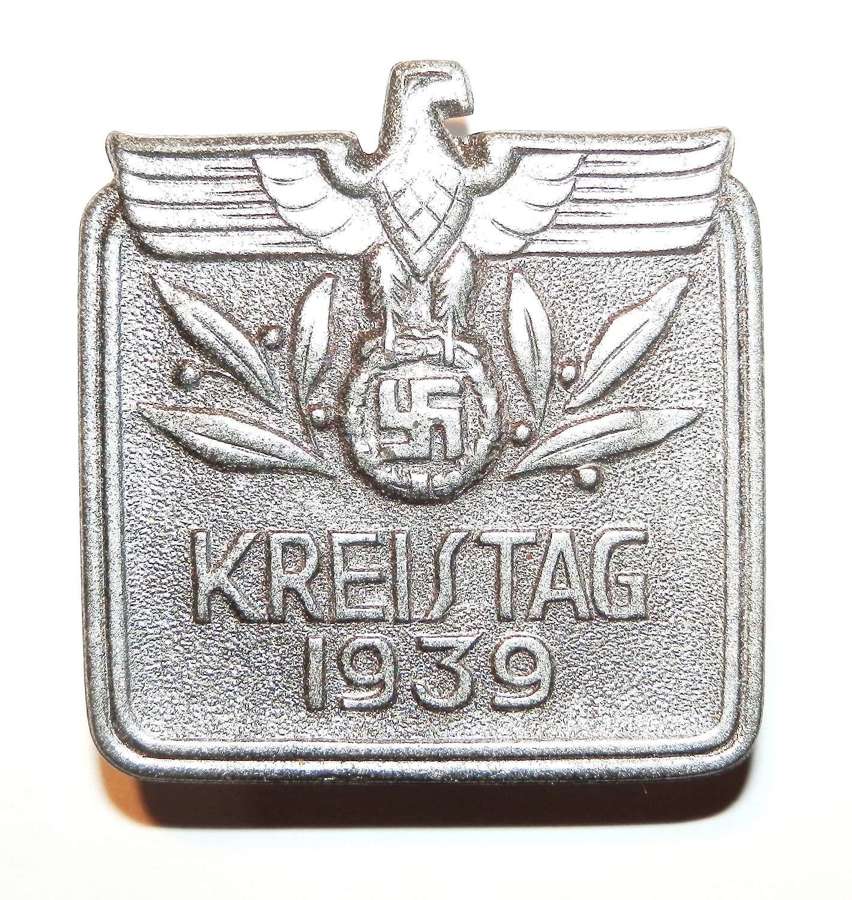 N.S.D.A.P. Kreistag 1939 Rally Badge.
