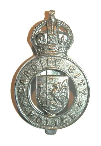 Cardiff City Police Cap Badge.