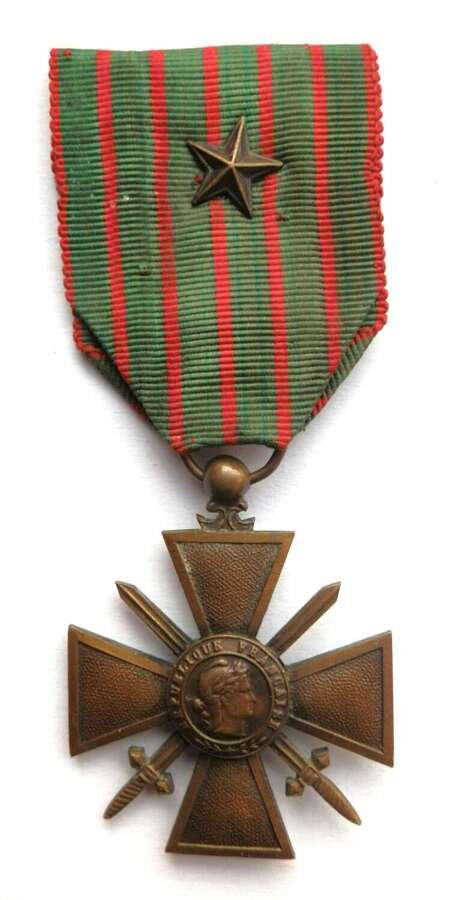 French Croix de Guerre 1914-1915 issue. with Bronze Star.