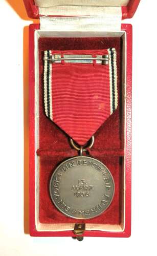 Austrian Anschluss Commemorative Medal. Boxed Example.